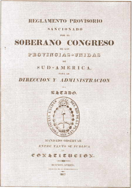 El reglamento Provisorio de 1817